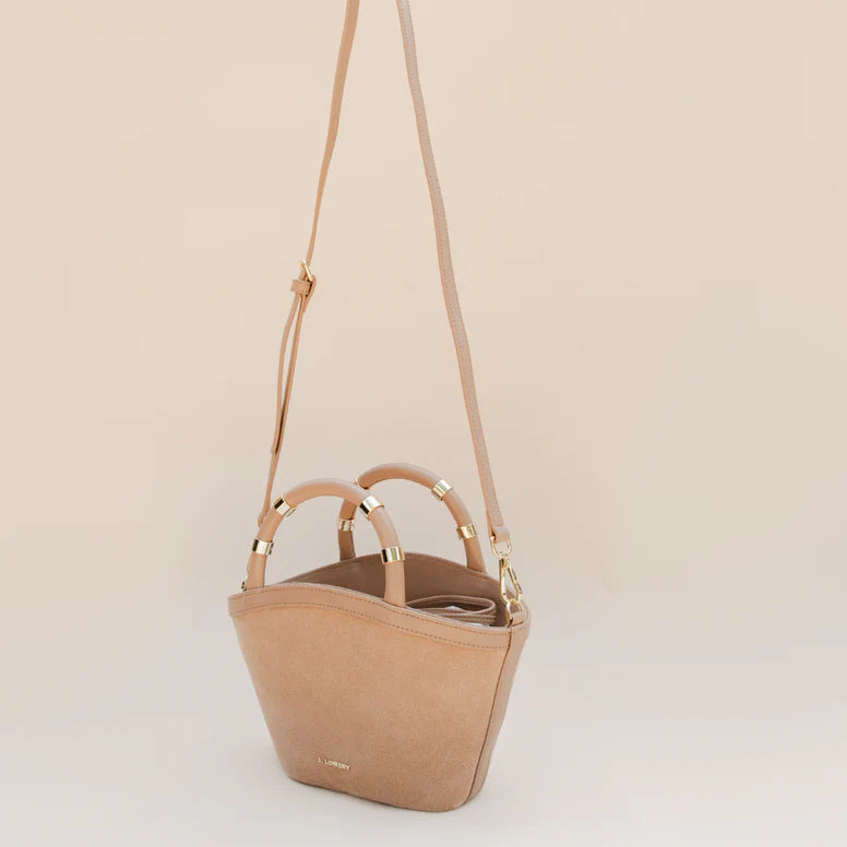 J. Lowery MINI TOTE Tan Suede