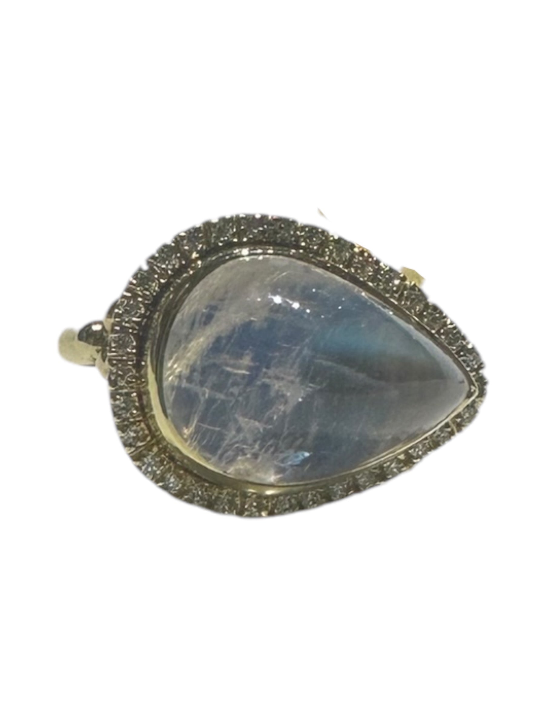 Moonstone & Diamond Ring