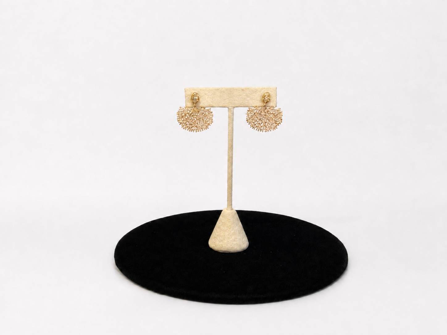 18kt Yellow Gold and Diamond Coral Reef Earrings