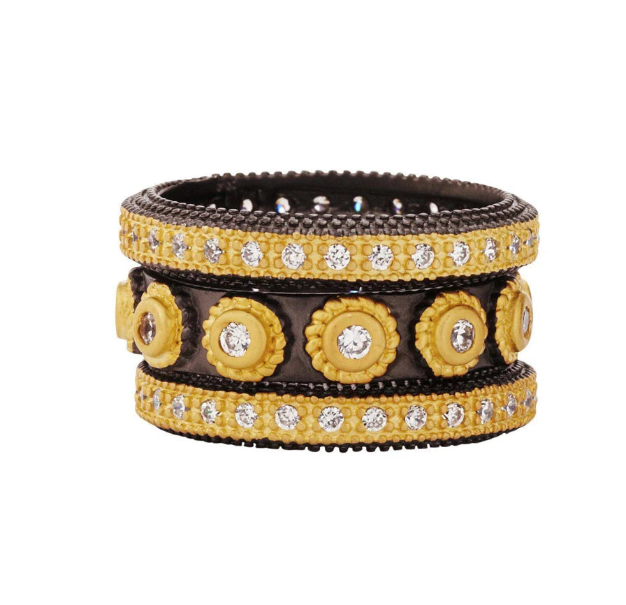 Freida Rothman Studded Triple Stack Ring