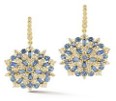 Tanya Farah Arabian Nights Ceylon Blue Sapphire & White Diamond Kaleidoscope Earrings (Diamonds Approx. 1.50 CTW, Sapphires Approx. 6.50 CTW)