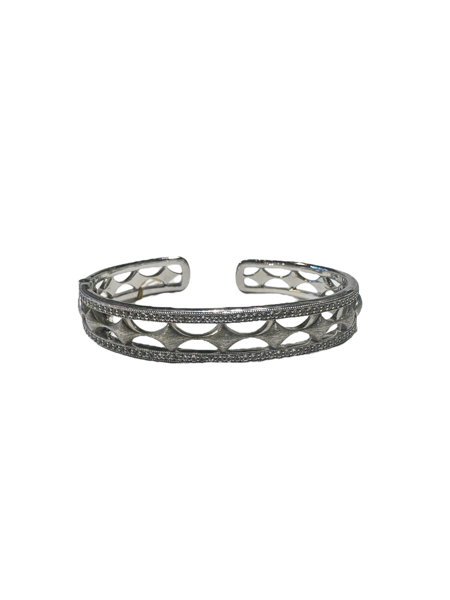 Sterling White Sapphire Bangle