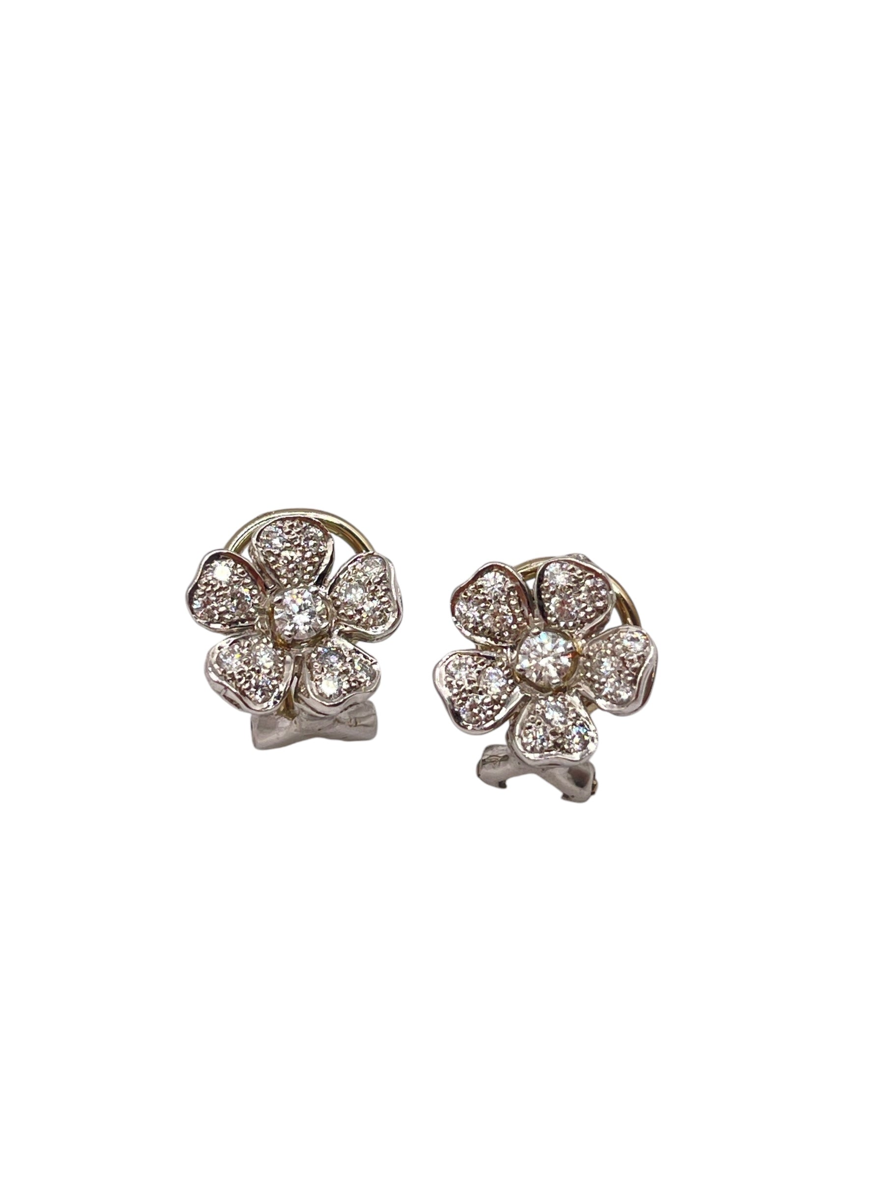 Diamond Cluster Stud Earrings