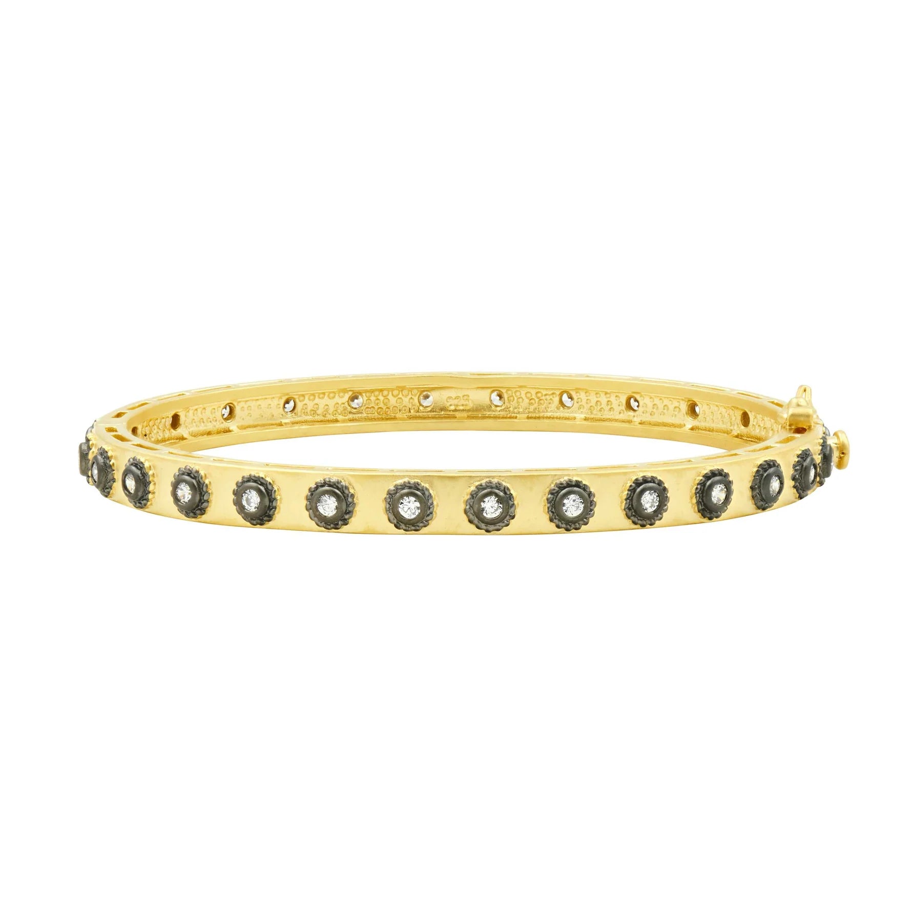 Freida Rothman Signature Studded Eternity Hinge Bangle