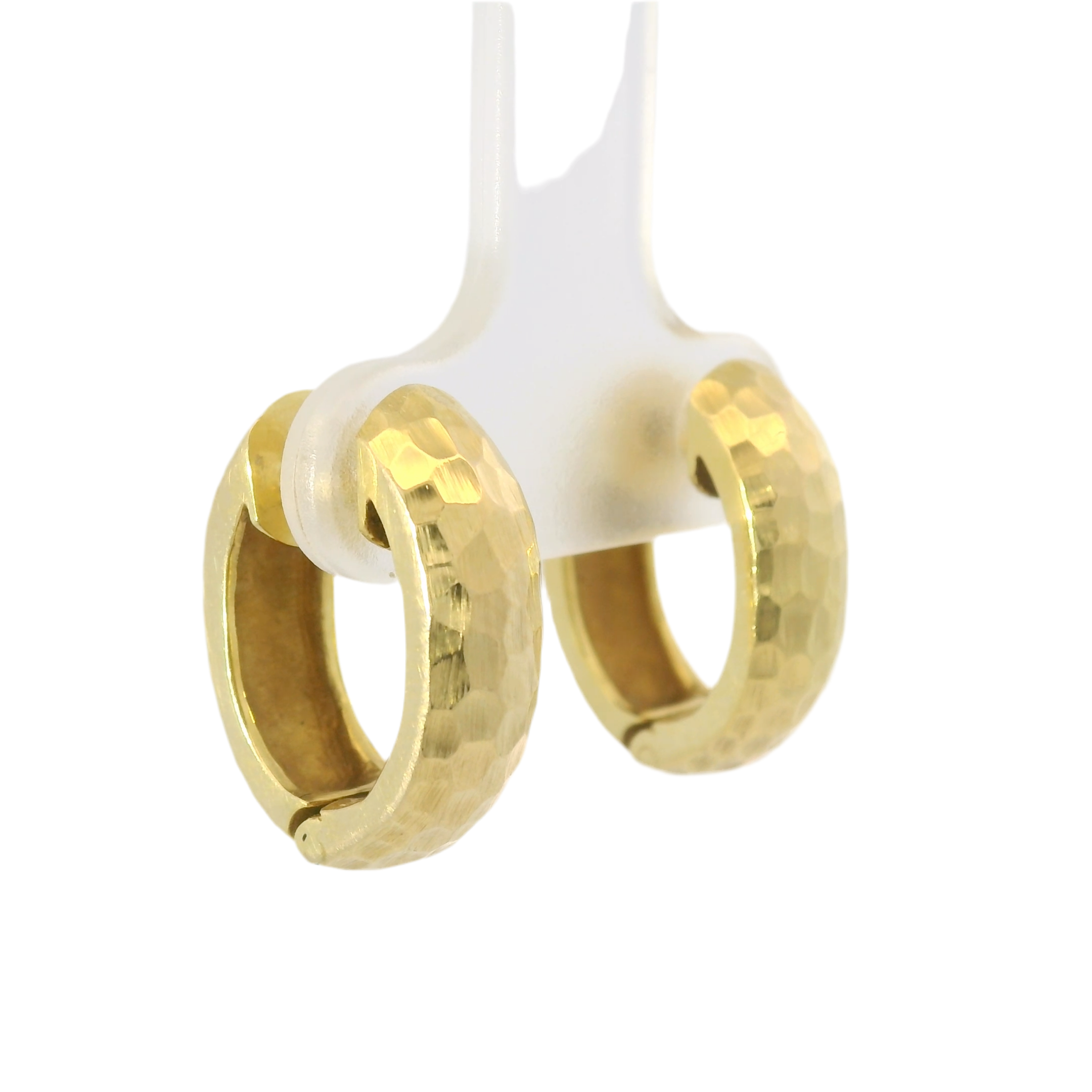 Hammered Gold Hoops