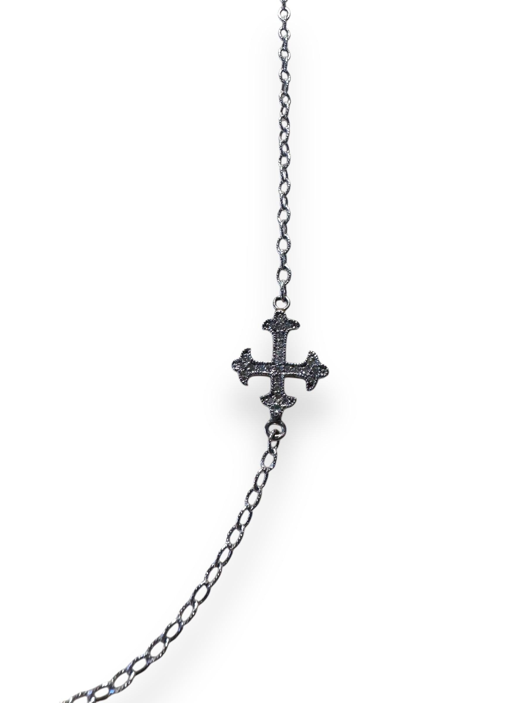 14kt Diamond Cross