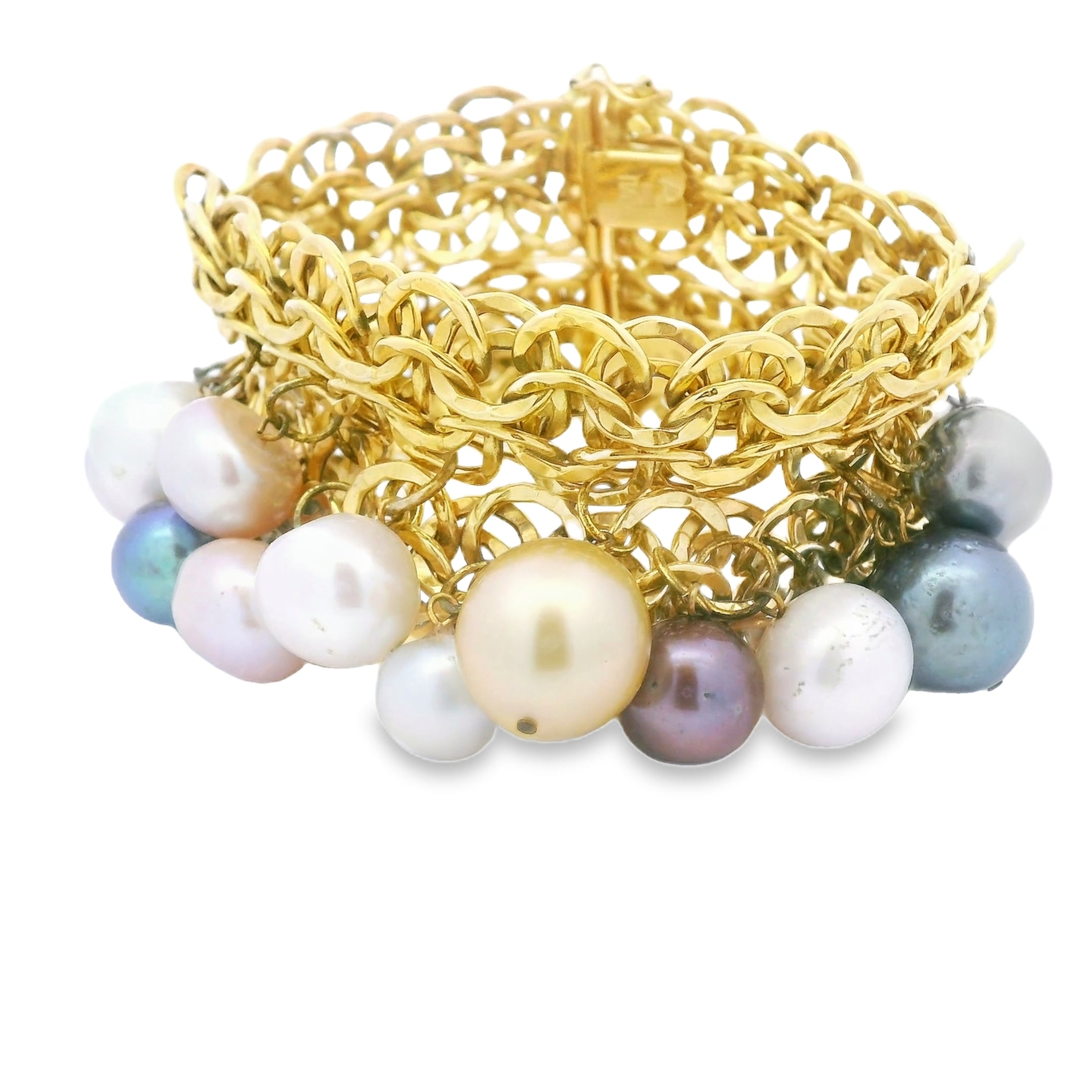 R&A International Multi-Color Pearls Bracelet
