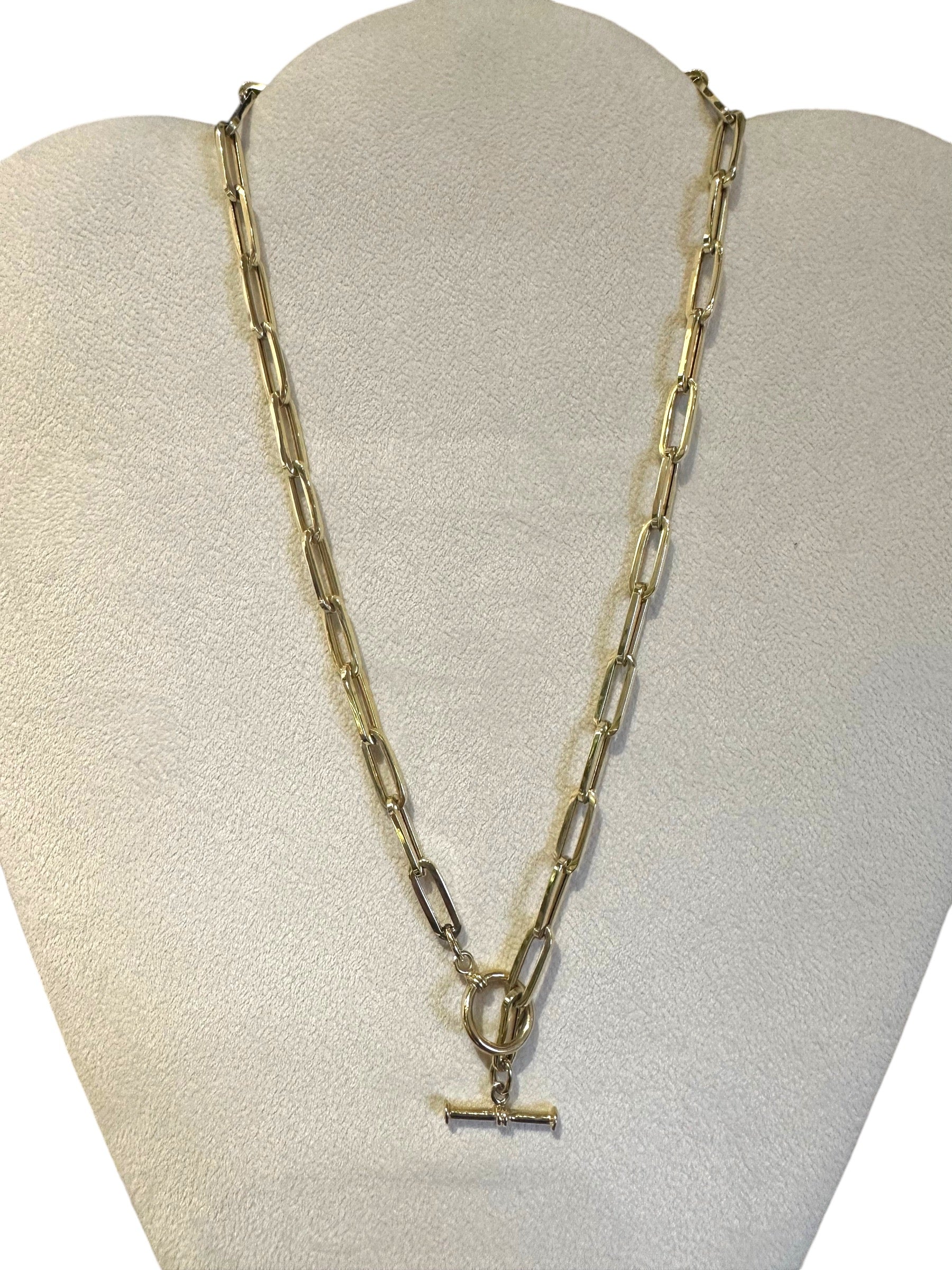 14kt Gold Paperclip Necklace