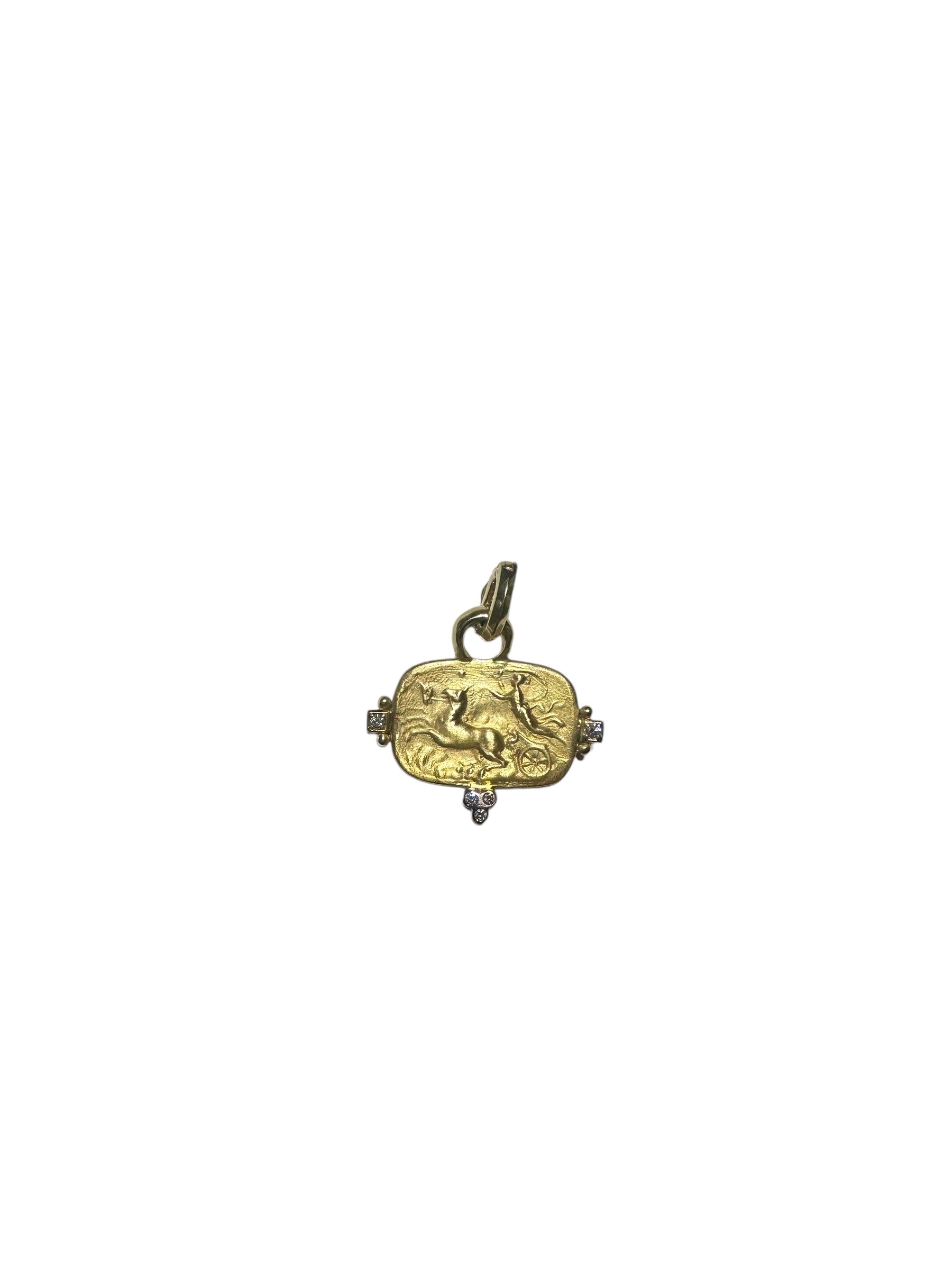 Yellow Gold with Diamonds Nike Pendant