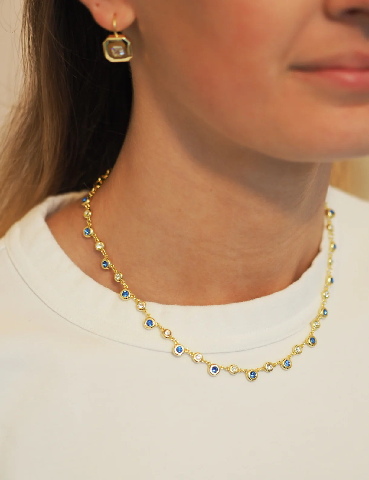 Goldbug September Birthstone Bezel Necklace