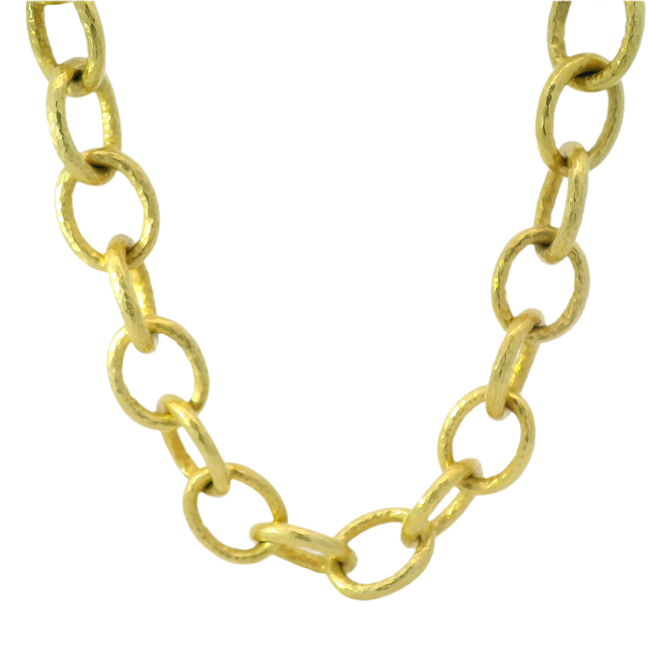 Mazza Hammered 20kt Gold Chain