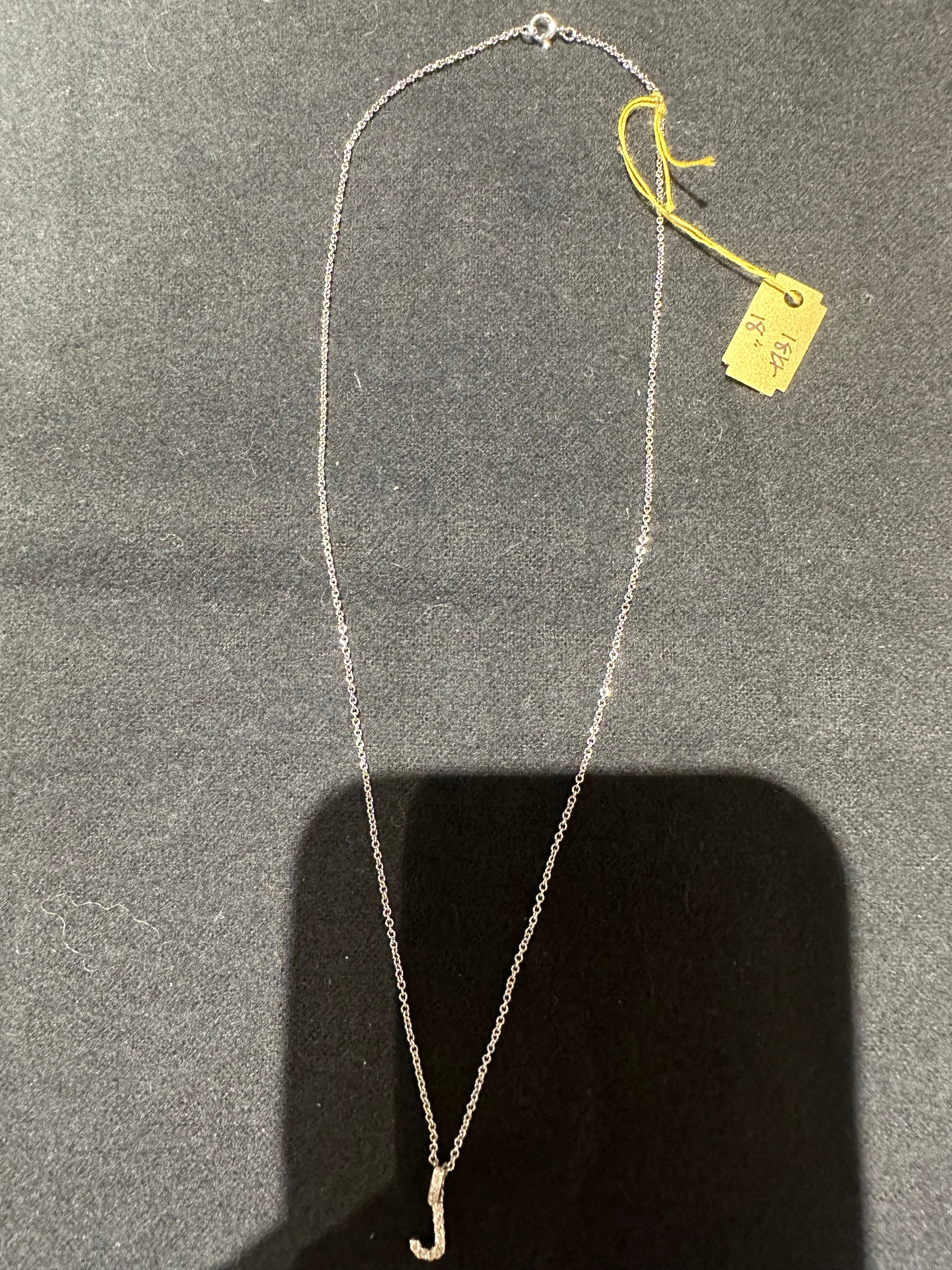 18kt 18" Initial "J"