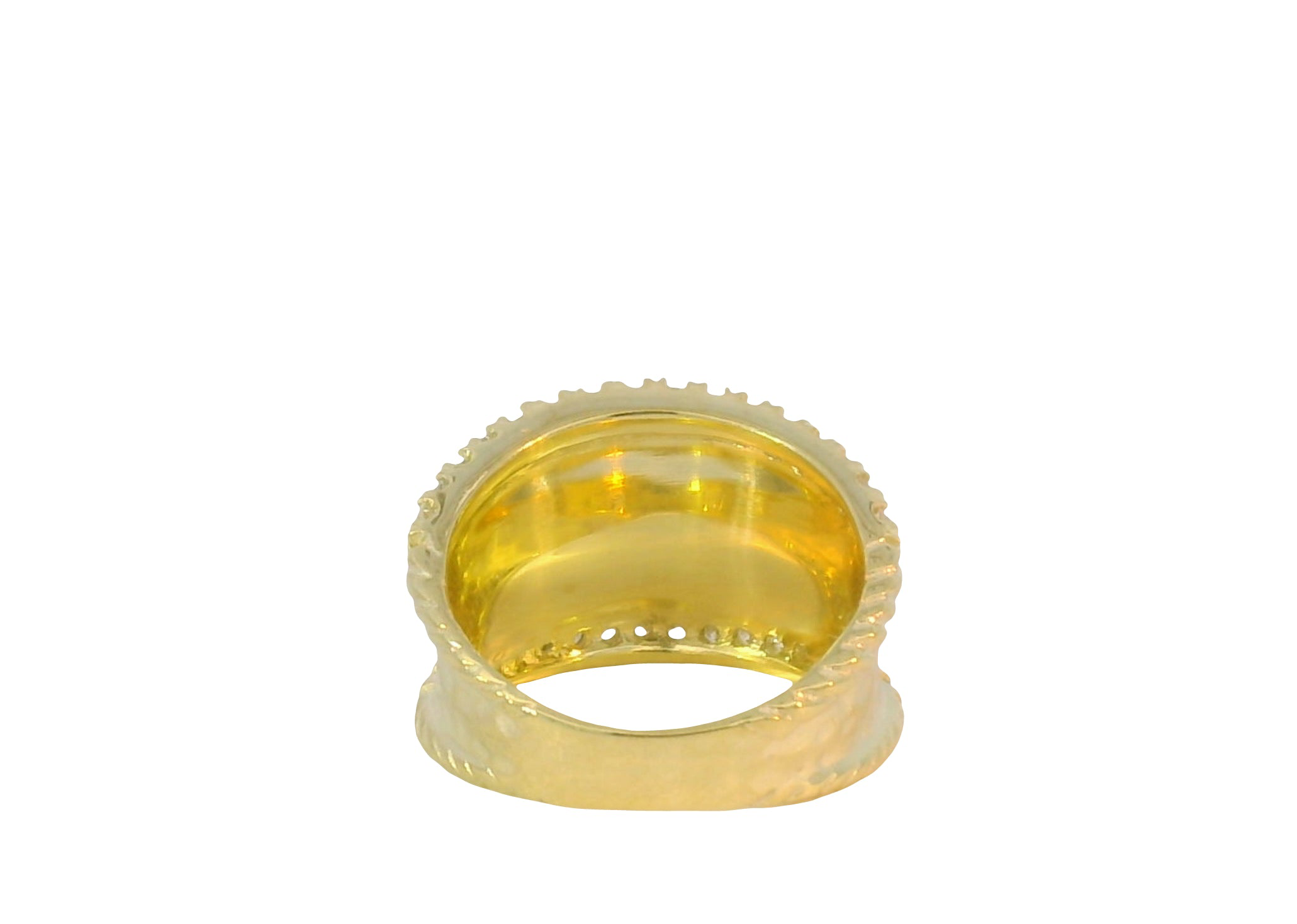 14kt Green Gold and Diamond Ring