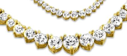 Tanya Farah Diamond Graduating Tennis Necklace with Diamond Bee Accent (Approx. 3.00 CTW)