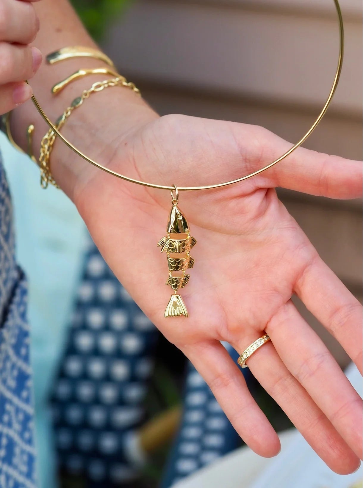 Goldbug Hinge Fish Charm