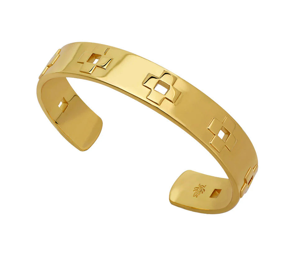 Goldbug Wide Cross Bangle