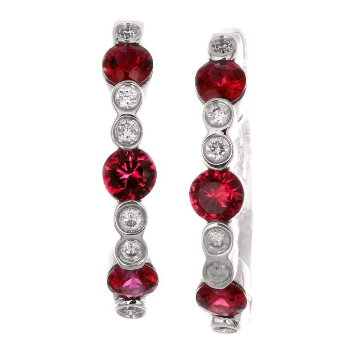 Gregg Ruth Ruby Hoop Earrings