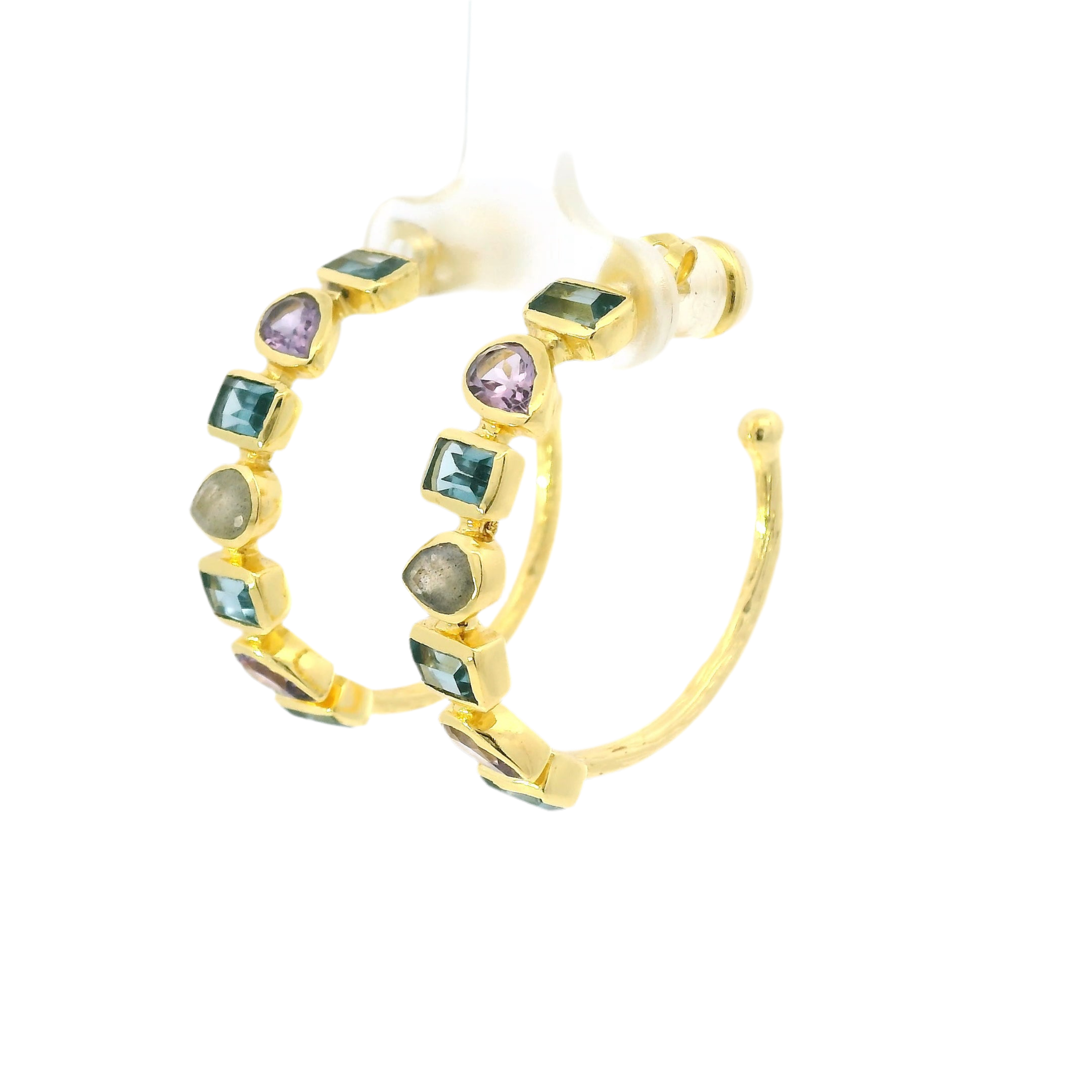 Peyton William Jewelry Multi Gemstone Hoop