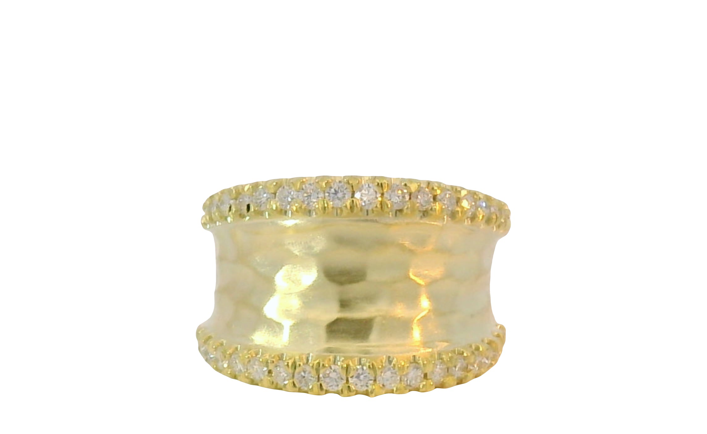 14kt Green Gold and Diamond Ring
