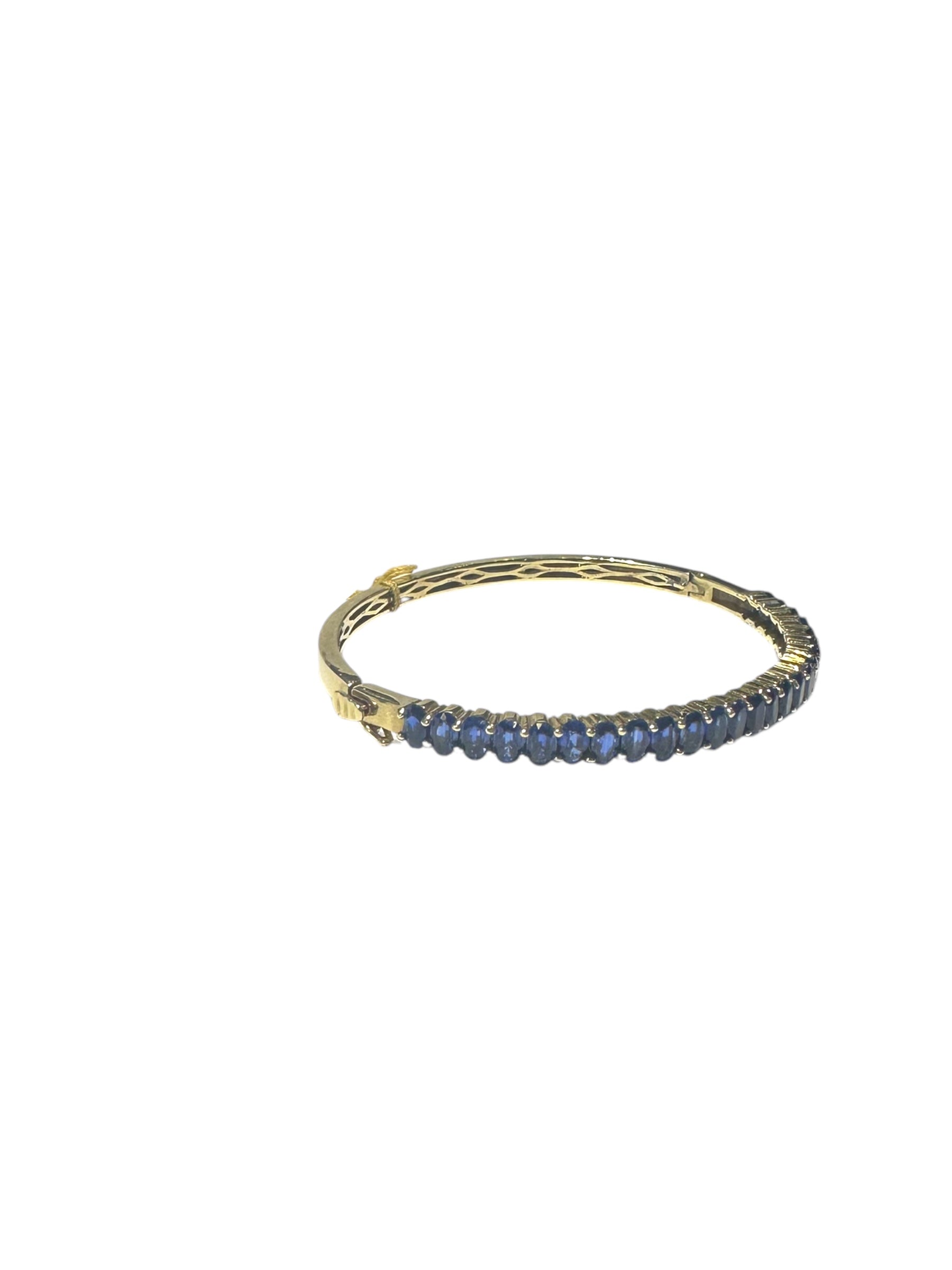 Royal Blue Kyanite Oval Cut Bangle