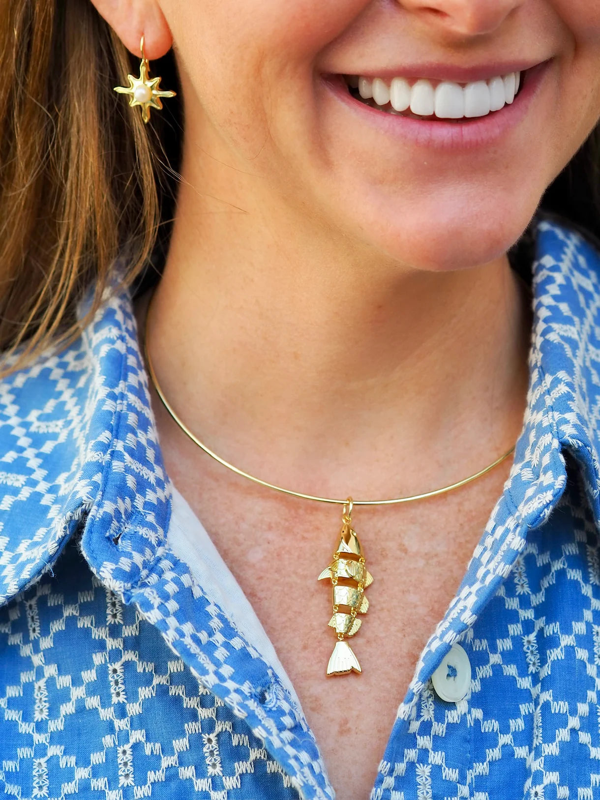 Goldbug Hinge Fish Charm