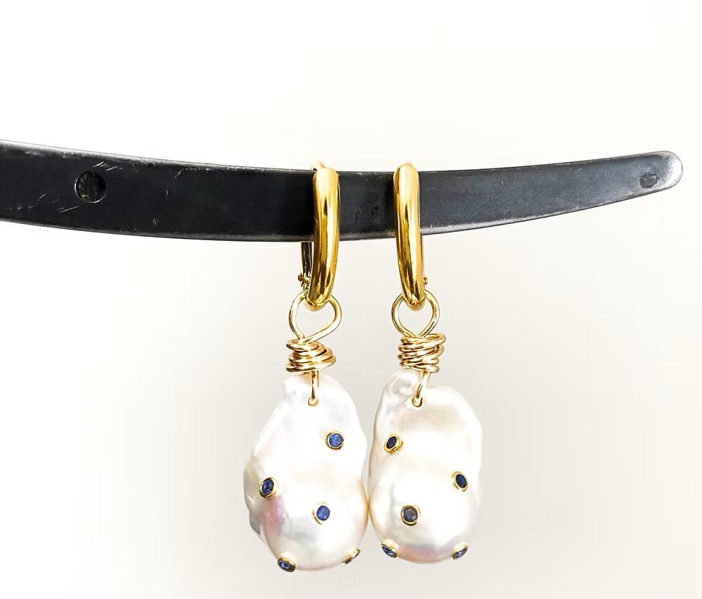 NATNAT Blue WIN Earrings