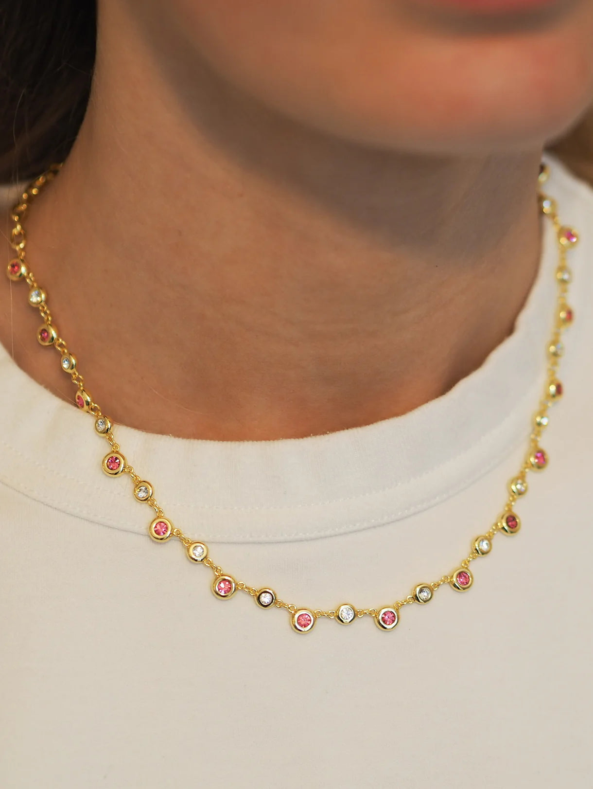 Goldbug October Birthstone Bezel Necklace
