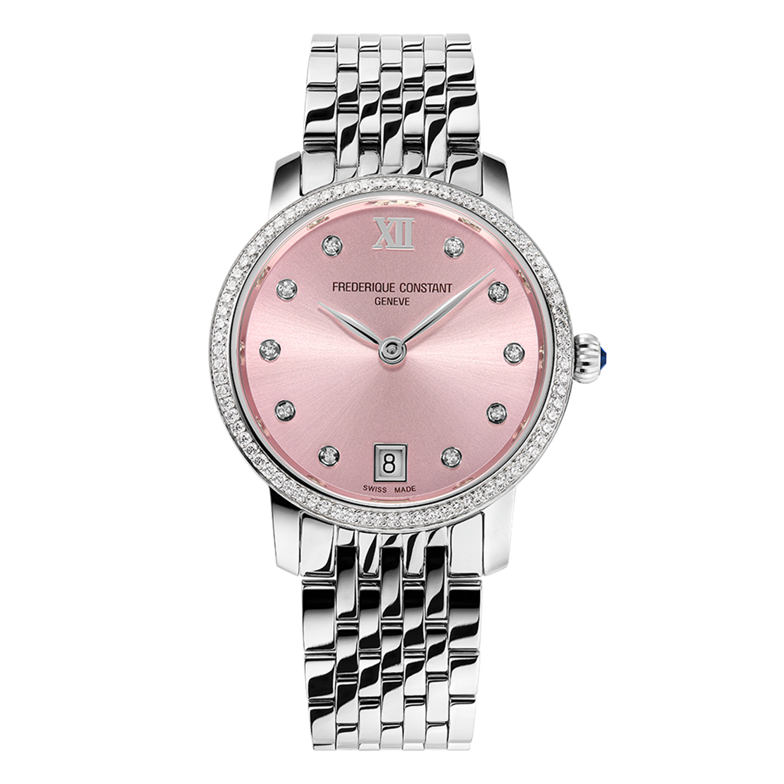 Frederique Constant Classics Slimline Ladies Watch with 78 Total Diamonds