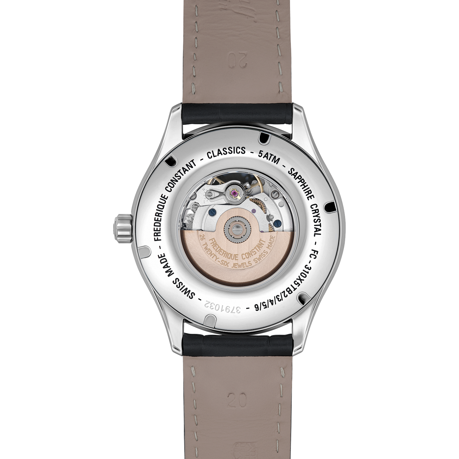 Frederique Constant Classics Heartbeat Automation with Black Leather Band