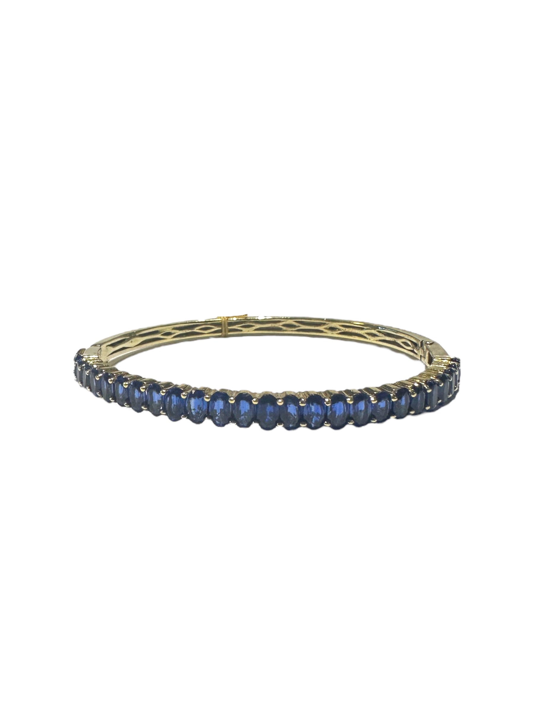 Royal Blue Kyanite Oval Cut Bangle