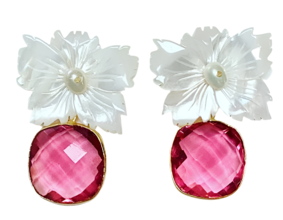 Julie Ryan Aster Pink Earrings