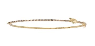 Tanya Farah Garden of Eden Blue Sapphire Bangle with 18K Turtle Accent