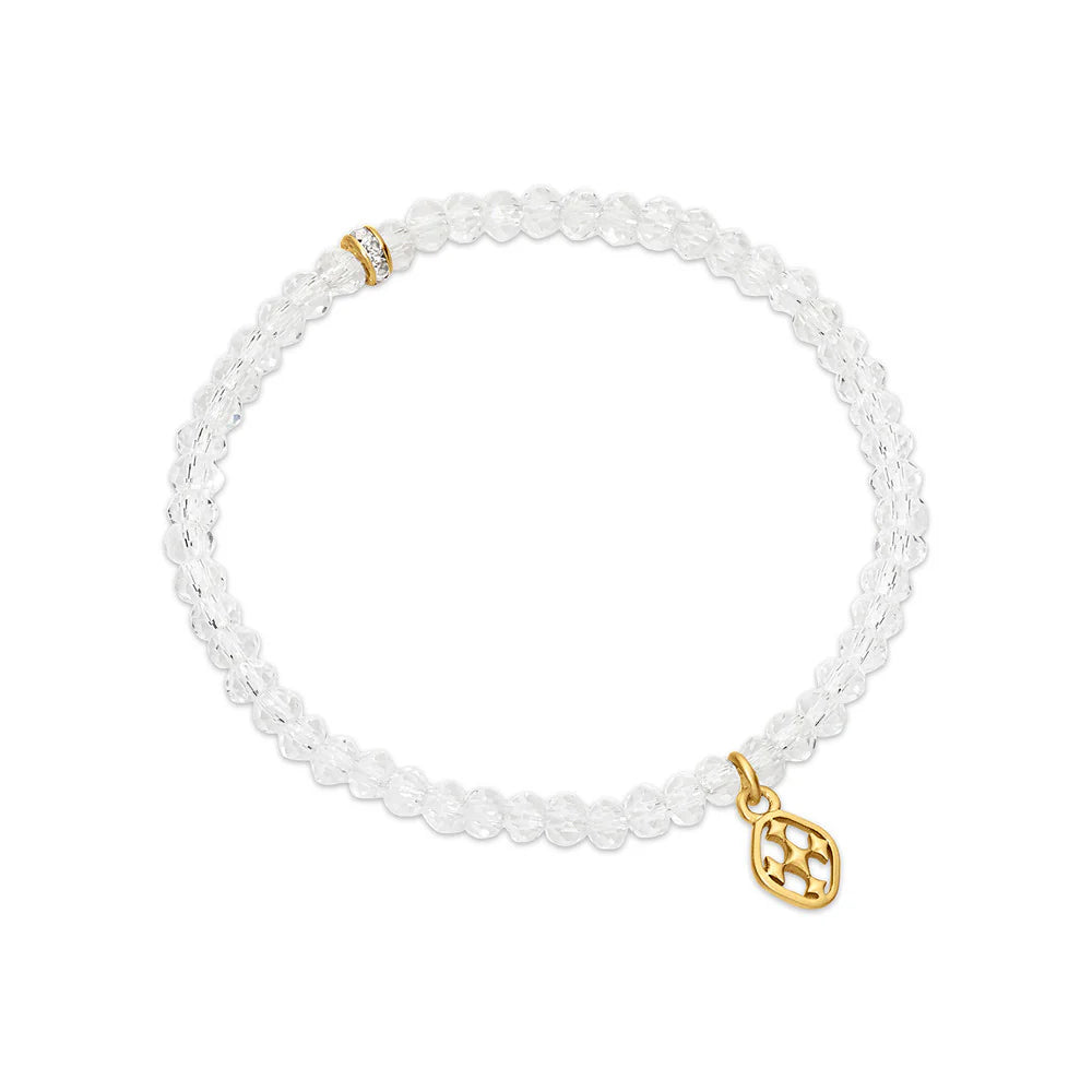 Gracewear Collection Clear Beaded Stretch Bracelet