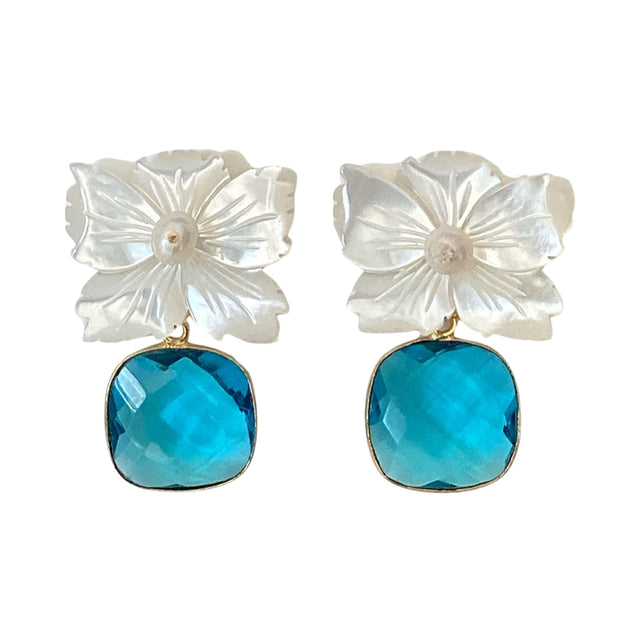 Julie Ryan Aster Blue Topaz Earrings