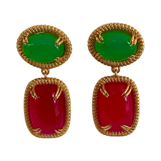 Julie Ryan Bishop Hot Pink Earrings
