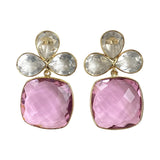 Julie Ryan Delleny Pink Quartz Earrings