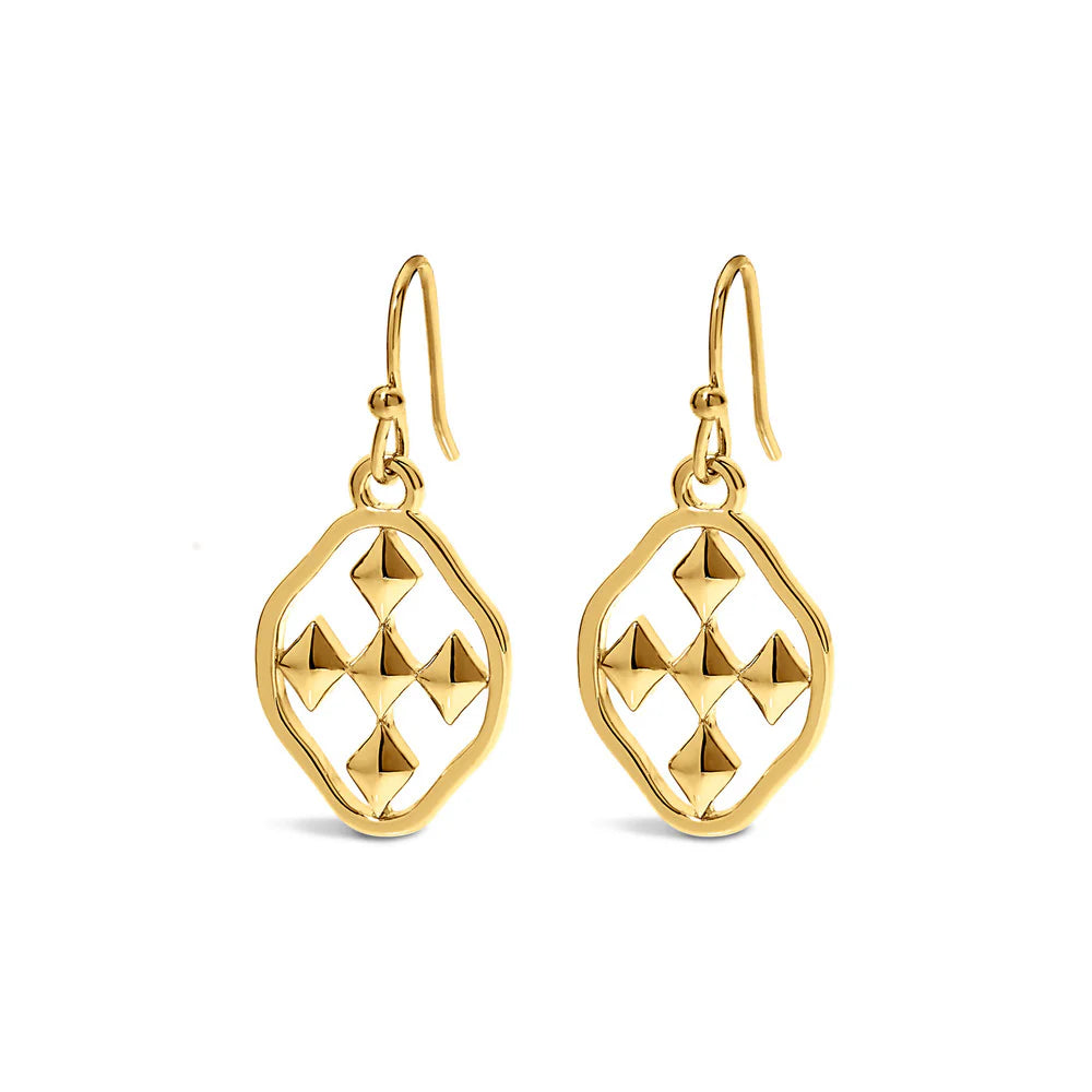 Gracewear Collection Small Dangle Shield Earrings