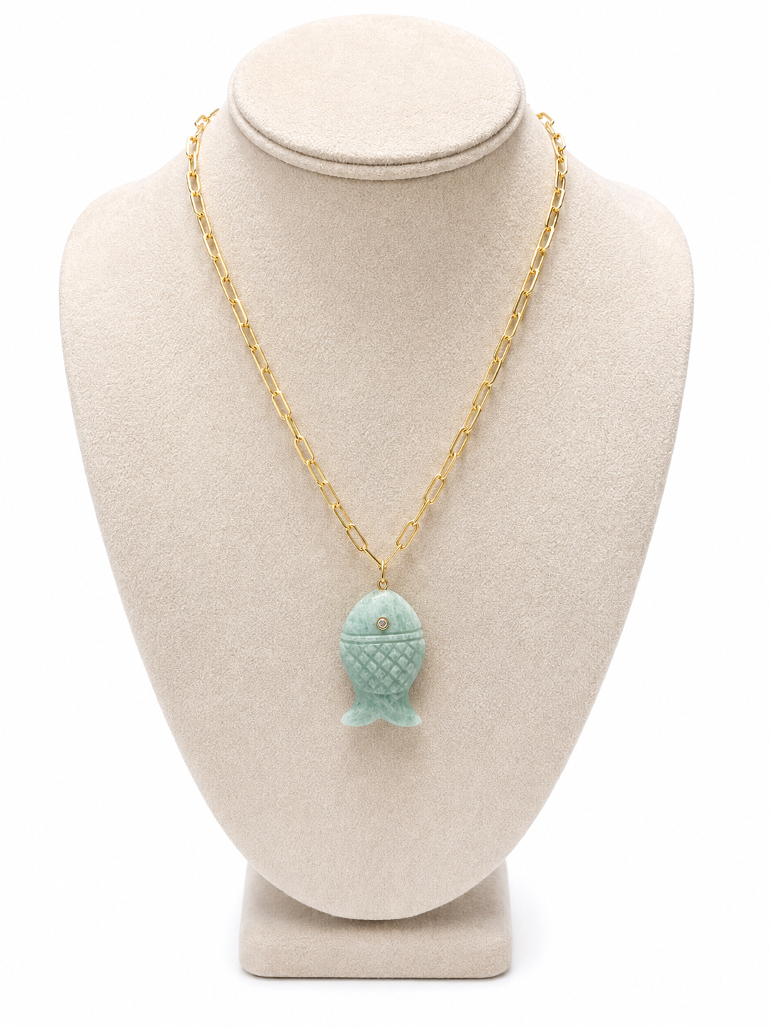 Boho Beads Link Chain Fish Necklace