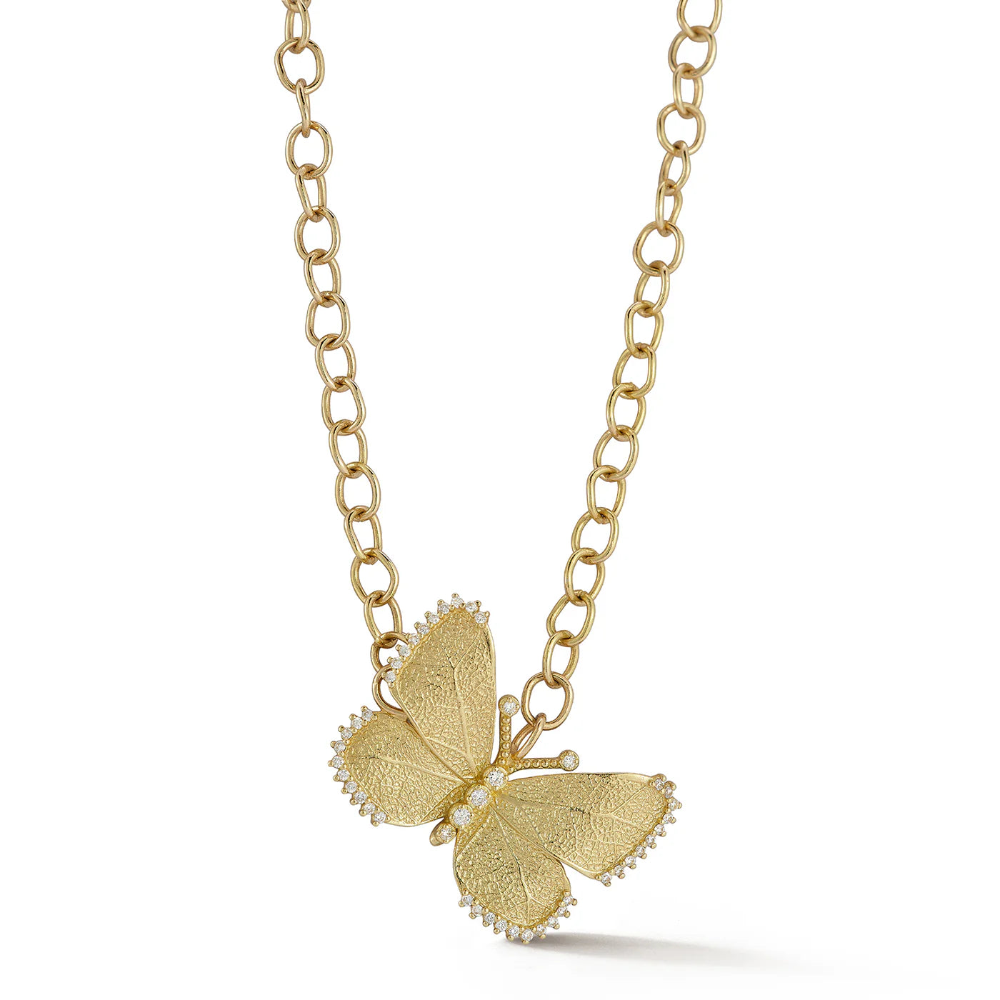 Tanya Farah Medium Gold Butterfly Necklace