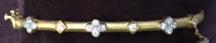 Tanya Farah Modern Etruscan 7 Station Diamond Cluster Bangle