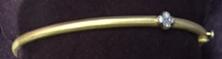 Tanya Farah Modern Etruscan One Station Petite Gold Bangle with Diamonds