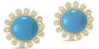 Tanya Farah Modern Etruscan Sunburst Turquoise White Diamond
