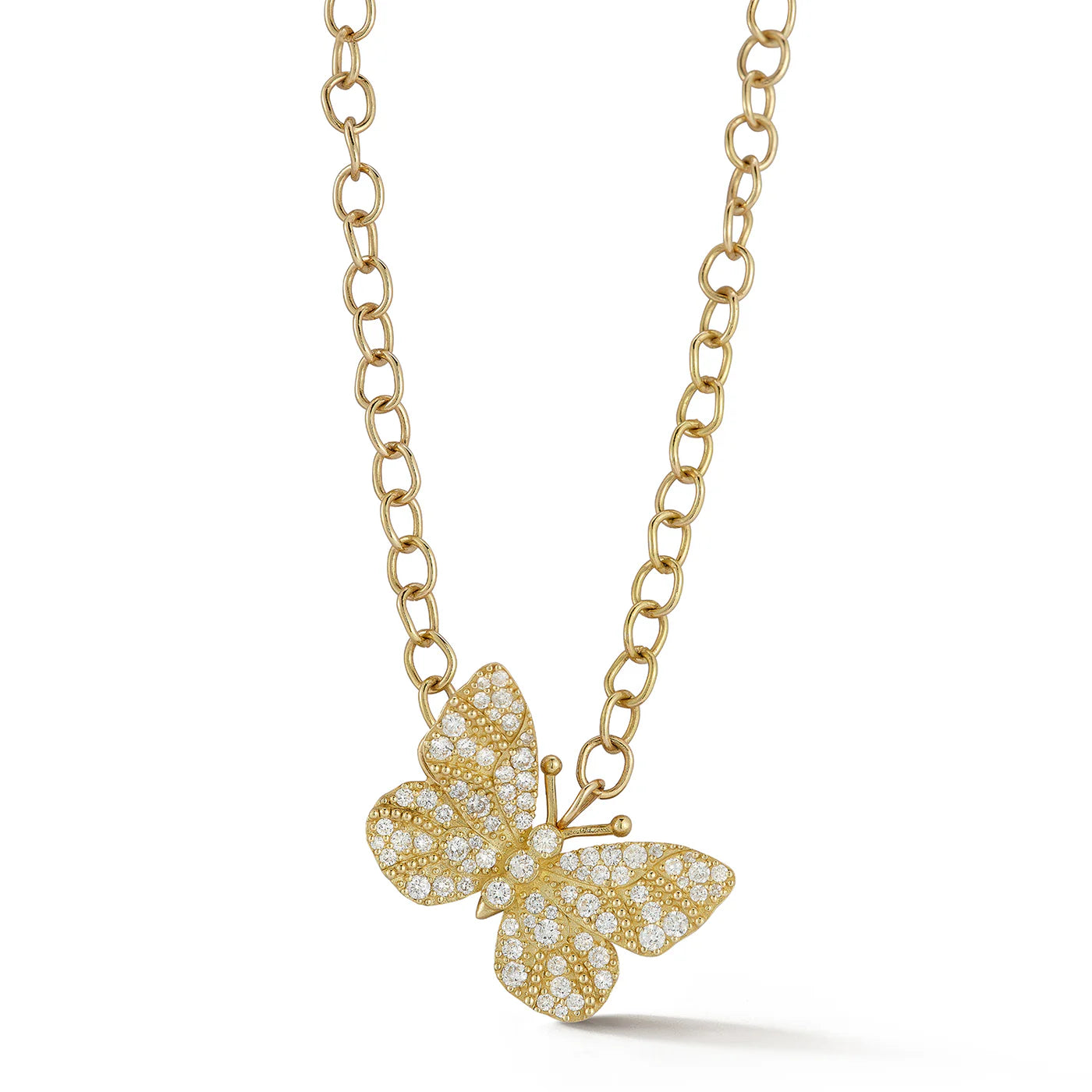 Tanya Farah 18K Medium Diamond Butterfly Necklace (Approx.
1.00 CTW)