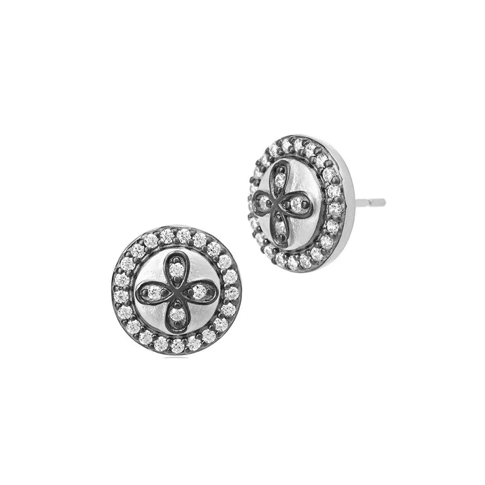 Freida Rothman Clover Stud Earrings