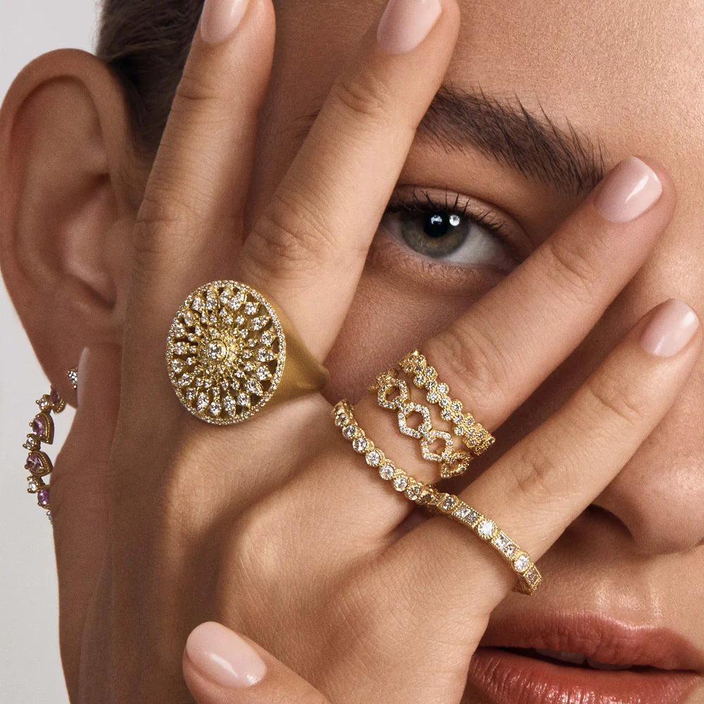 Tanya Farah Sunburst Diamond Ring (Approx. 1.00 CTW)