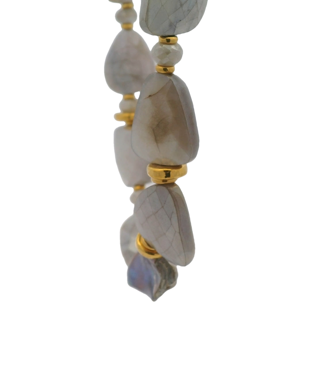 Exquisite Siloni Moonstone and Baroque Pearl Necklace