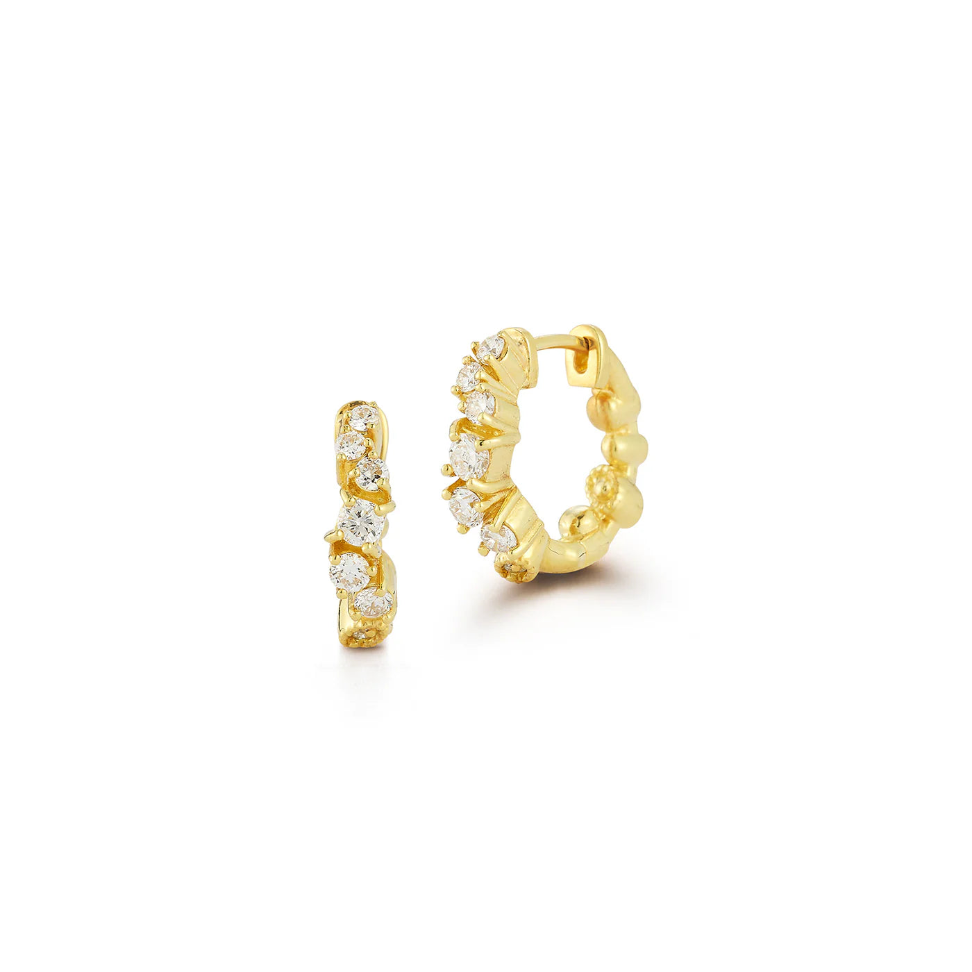 Tanya Farah Sunburst 14mm Confetti Hoops (Diamonds Approx. 0.50 CTW)