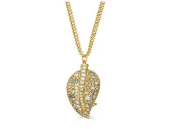 Tanya Farah Tree of Life Lab Created Diamond Dome Leaf Necklace (Approx. 2.00 CTW)