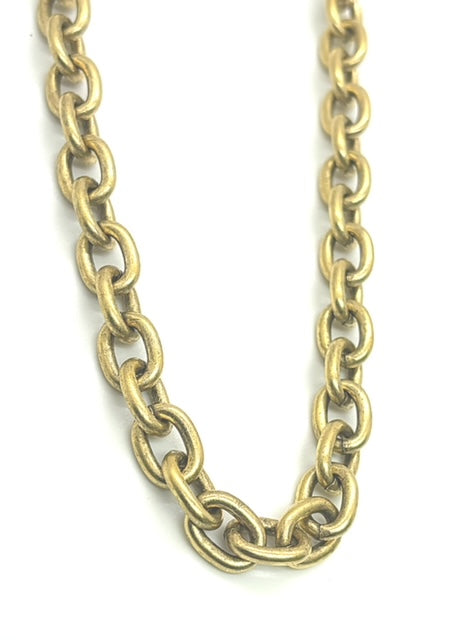 Madison Matte Finish Gold Link Necklace